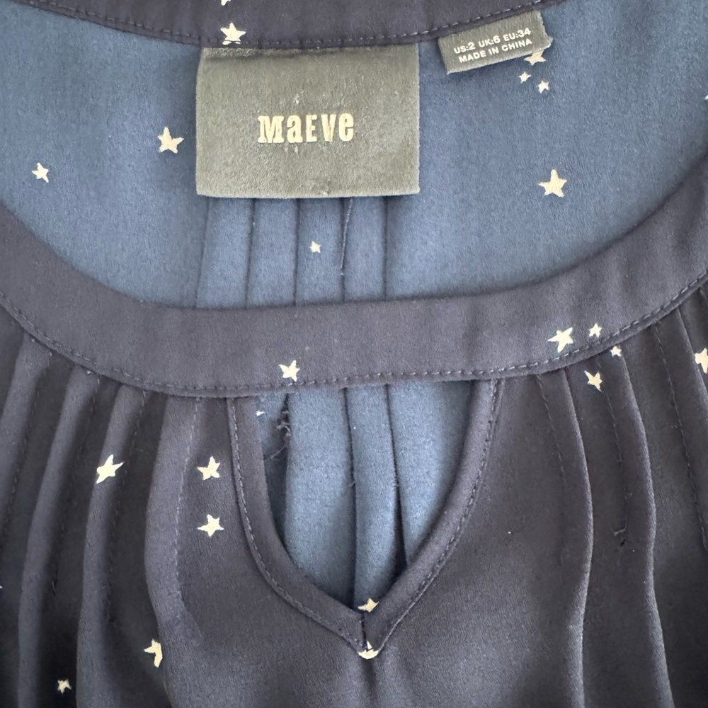 Maeve Midnight Blue Starry Blouse